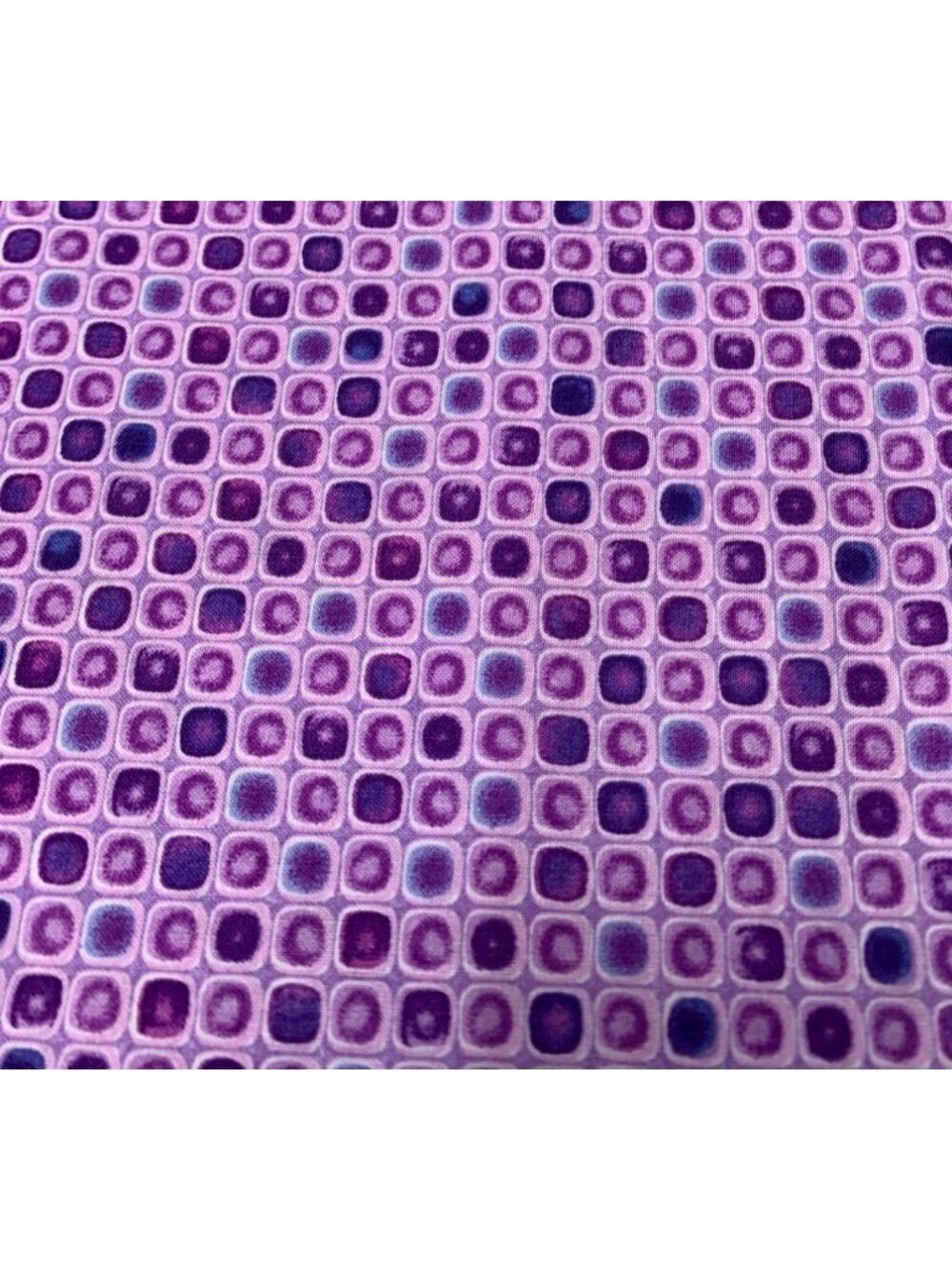 Quilting Treasures Cranston Bubble Print Cotton Fabric 1/2 yard x 44" Purple Geo